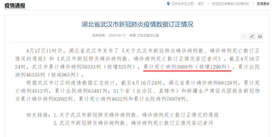 中国新冠死亡总人数最新统计报告发布